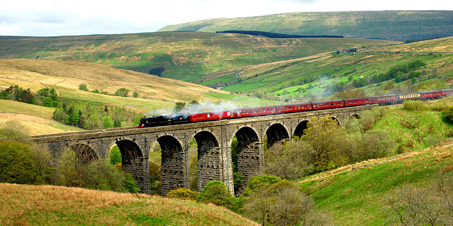 Travelling along the renowned Settle-Carlisle railway line