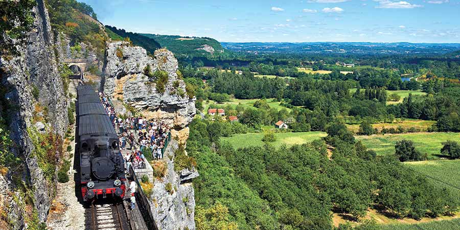 The Truffadou steam train travels between Aurillac and Bordeaux.