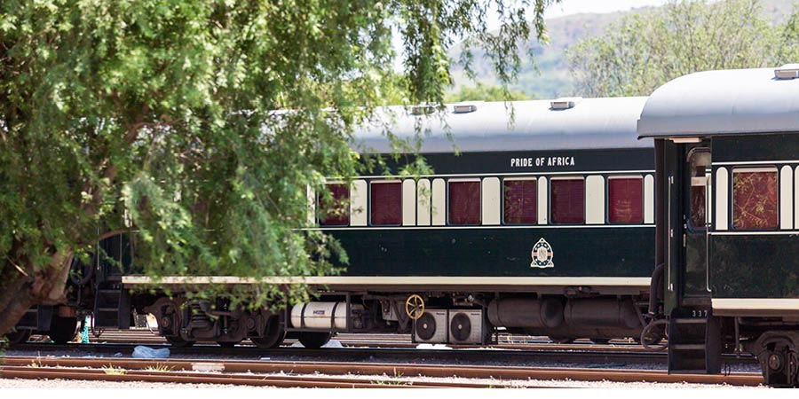 The Rovos Rail train. 